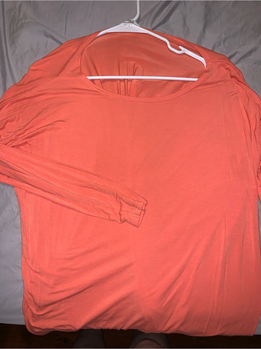 Piko 1988 Coral Long Sleeve Scoop Neck Top